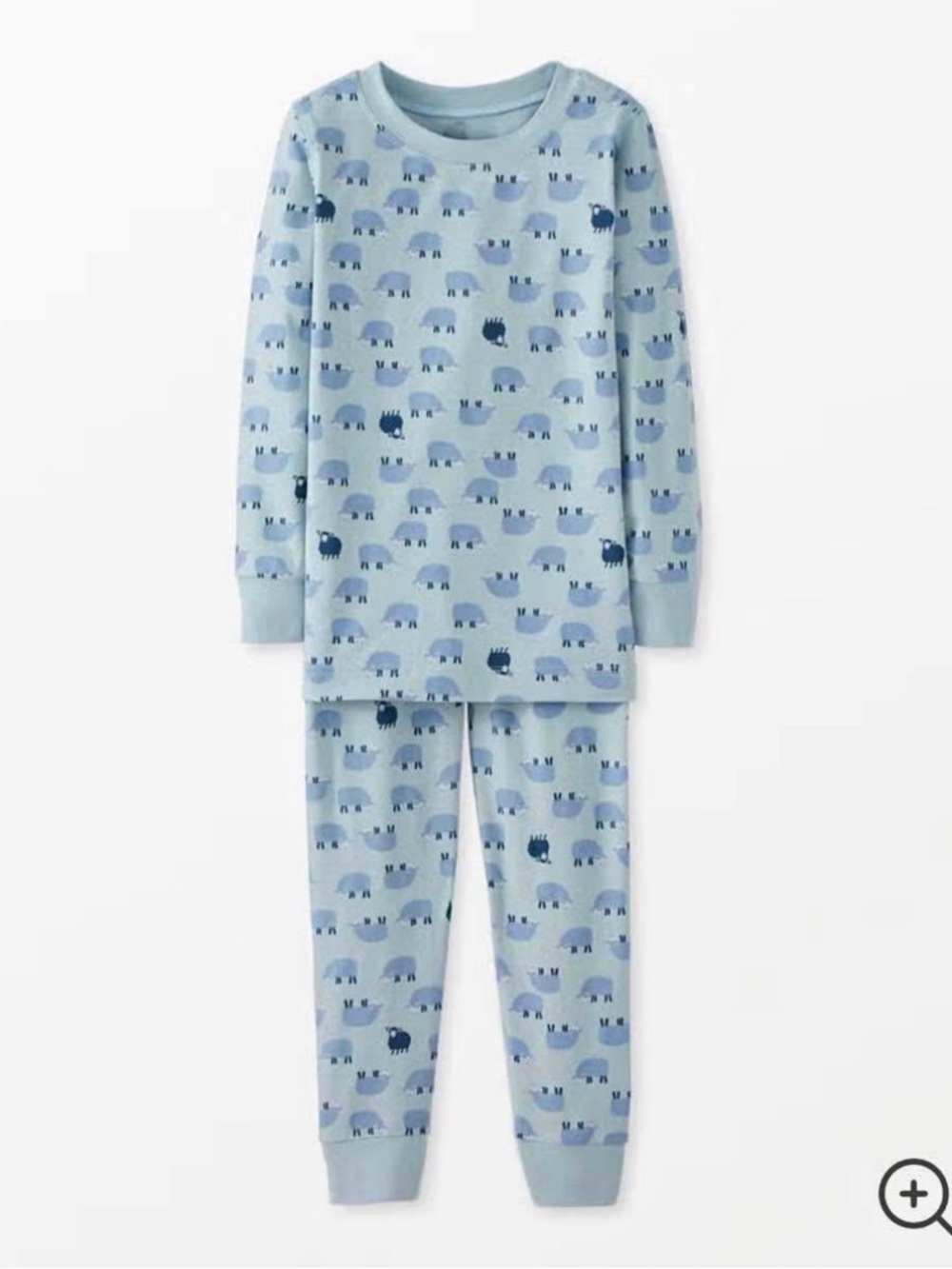Hanna Andersson Hannasoft Blue sheep Pajama Set